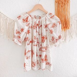 SOLD🥰💕💃🏻😎❤️Madewell Puff Sleeve Floral Peasant Top💕SOLD🔥🥰